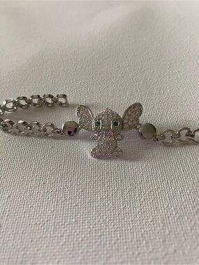 Silver-tone Stitch Bracelet